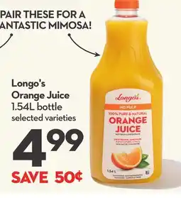 Longo's Orange Juice offer