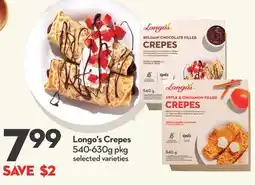 Longo's Crepes offer