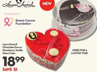Longo's Chocolate Duo or Strawberry Vanilla Heart Cake offer