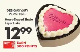 Longo's Heart-Shaped Single Layer Cake offer
