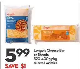 Longo's Longo's Cheese Bar or Shreds offer