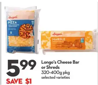 Longo's Longo's Cheese Bar or Shreds offer