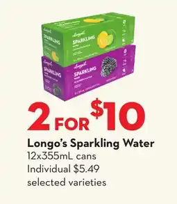 Longo's Longo's Sparkling Water offer