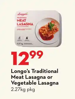Longo's Longo's Traditional Meat Lasagna or Vegetable offer