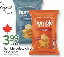 Fortinos HUMBLE POTATO CHIPS, 135 G offer