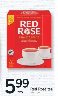 Fortinos RED ROSE TEA, 72's offer