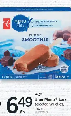 Fortinos PC BLUE MENU BARS, 6's offer