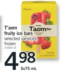 Fortinos T'AOM FRUITY ICE BARS, 5x75 mL offer