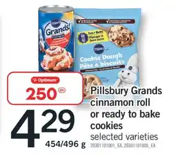 Fortinos PILLSBURY GRANDS CINNAMON ROLL OR READY TO BAKE COOKIES, 454/496 g offer