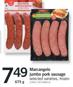 Fortinos MARCANGELO JUMBO PORK SAUSAGE, 675 g offer
