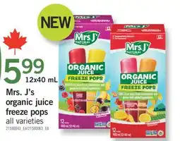 Fortinos MRS. J'S ORGANIC JUICE, 12X40 ML offer