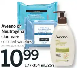 Fortinos AVEENO OR NEUTROGENA SKIN CARE, 177-354 mL/25's offer