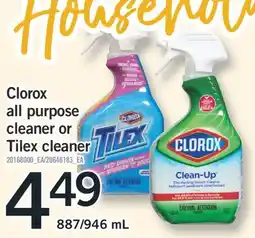 Fortinos CLOROX ALL PURPOSE CLEANER OR TILEX CLEANER, 887/946 mL offer