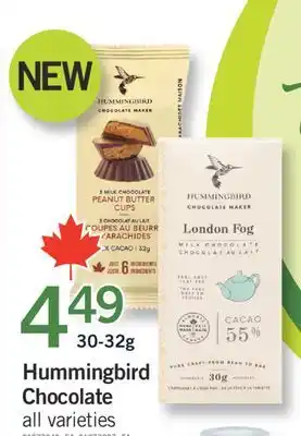 Fortinos HUMMINGBIRD CHOCOLATE, 30-32G offer