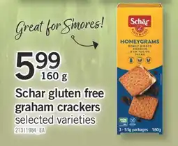 Fortinos SCHAR GLUTEN FREE GRAHAM CRACKERS, 160 G offer