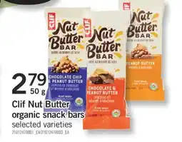 Fortinos CLIF NUT BUTTER ORGANIC SNACK BARS, 50 G offer