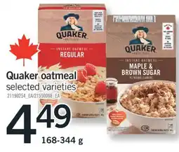 Fortinos QUAKER OATMEAL, 168-344 g offer