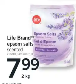 Fortinos LIFE BRAND EPSOM SALTS, 2 kg offer