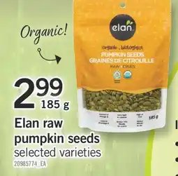 Fortinos ELAN RAW PUMPKIN SEEDS, 185 G offer