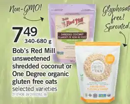 Fortinos BOB'S RED MILL DEGREE ORGANIC GLUTEN FREE OATS OATS, 340-680 G offer