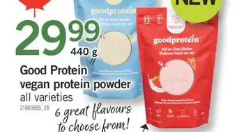 Fortinos GOOD PROTEIN VEGAN PROTEIN POWDER, 440 G offer