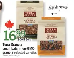 Fortinos TERRA GRANOLA SMALL BATCH NON-GMO GRANOLA, 800-850 G offer