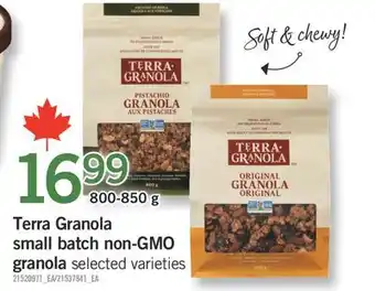 Fortinos TERRA GRANOLA SMALL BATCH NON-GMO GRANOLA, 800-850 G offer