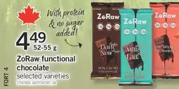 Fortinos ZORAW FUNCTIONAL CHOCOLATE CHOCOLATE, 52-55 G offer