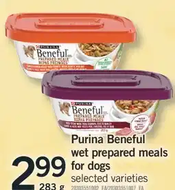 Fortinos PURINA BENEFUL WET PREPARED MEALS FOR DOGS, 283 g offer