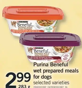 Fortinos PURINA BENEFUL WET PREPARED MEALS FOR DOGS, 283 g offer