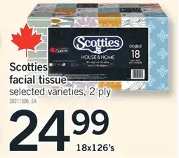 Fortinos SCOTTIES FACIAL TISSUE, 2 ply, 18x126's offer