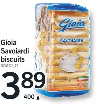 Fortinos GIOIA SAVOIARDI BISCUITS, 400 g offer