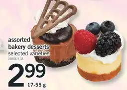 Fortinos ASSORTED BAKERY DESSERTS, 17-55 g offer