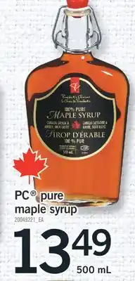 Fortinos PC PURE MAPLE SYRUP, 500 mL offer