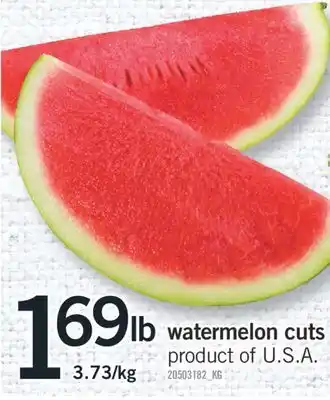 Fortinos WATERMELON CUTS offer