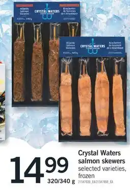 Fortinos CRYSTAL WATERS SALMON SKEWERS, 320/340 g offer