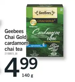 Fortinos GEEBEES CHAI GOLD CARDAMOM CHAI TEA, 140 g offer