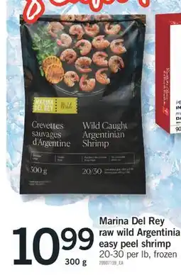 Fortinos MARINA DEL REY RAW WILD ARGENTINIAN EASY PEEL SHRIMP, 300 g offer