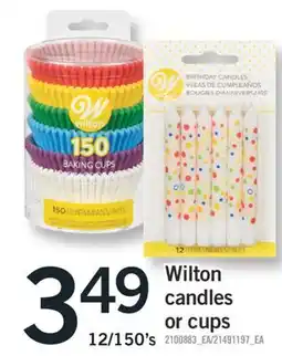 Fortinos WILTON CANDLES OR CUPS, 12/150's offer