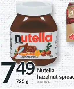 Fortinos NUTELLA HAZELNUT SPREAD, 725 G offer