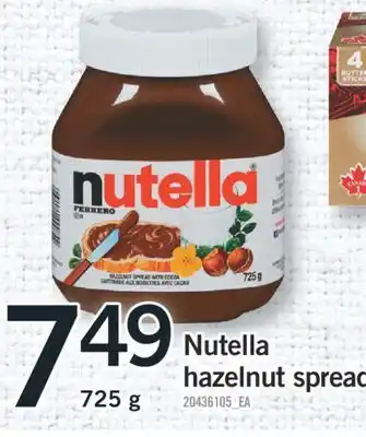 Fortinos NUTELLA HAZELNUT SPREAD, 725 G offer