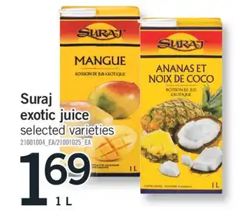 Fortinos SURAJ EXOTIC JUICE, 1 L offer