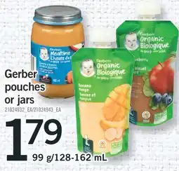 Fortinos GERBER POUCHES OR JARS, 99 g/128-162 mL offer