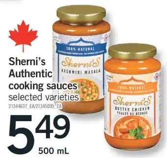 Fortinos SHERNI'S AUTHENTIC COOKING SAUCES, 500 mL offer