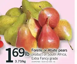 Fortinos FORELLE OR ABATE PEARS offer