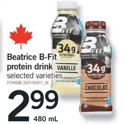 Fortinos BEATRICE B-FIT PROTEIN DRINK, 480 mL offer