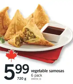 Fortinos VEGETABLE SAMOSAS, 6 PACK, 720 g offer