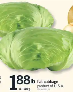 Fortinos FLAT CABBAGE offer