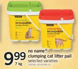Fortinos NO NAME CLUMPING CAT LITTER PAIL, 7 kg offer