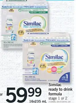 Fortinos SIMILAC READY TO DRINK FORMULA, 16x235 mL offer